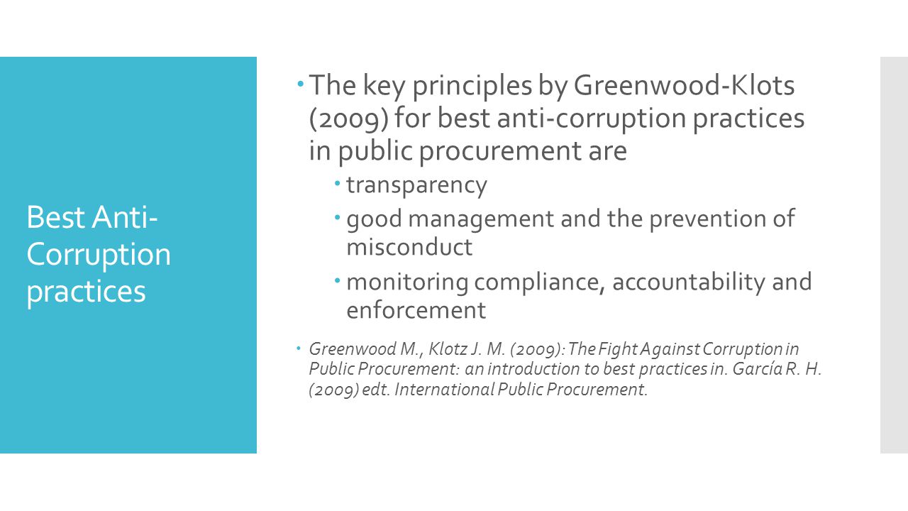 Corruption in Public Procurement, Causes, Consequences and Cures